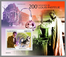 GUINEA BISSAU 2022 MNH Louis Pasteur Dogs Hunde Chiens S/S I - IMPERFORATED - DHQ2307 - Louis Pasteur