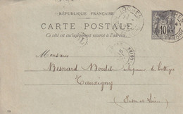 France Marcophilie - Département De L'Indre Et Loire - Loches - Entier  Type Sage - 1877-1920: Semi-Moderne