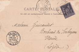 France Marcophilie - Département De L'Indre Et Loire - Loches - Carte Type Sage - 1877-1920: Semi Modern Period