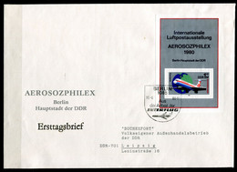 DDR Block 59, Bl.59 FDC (kein Amtl. FDC Ausgegeben) - Flugzeug, Plane, Avion - GDR / RDA - 1971-1980