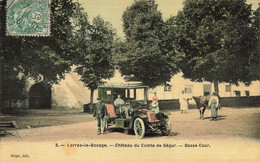Lorrez Le Bocage * Place Et Le Château Du Comte De Ségur * La Basse Cour * Automobile Voiture Ancienne - Lorrez Le Bocage Preaux
