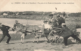 Pornic * Côte De La Noéveillard , Vue Prise De La Pointe De Gourmalon , L'âne Récalcitrant ! * Donkey Ane Attelage - Pornic