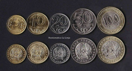 Kazajistán Kazakhstan Set 5 Monedas 5 10 20 50 100 Tenge 2007-2017 Sc Unc - Kazakistan