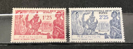 Lot De 2 Timbres Neufs* Réunion 1939 - Neufs