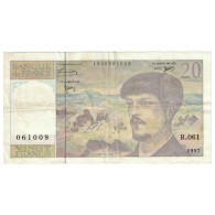 France, 20 Francs, Debussy, 1997, R.061, TTB+, Fayette:66 Ter.2, KM:151i - 20 F 1980-1997 ''Debussy''