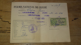Timbre Permis De Chasse 1955, Saint Sorlin En Valloire   ............ CL-234 - Lettere