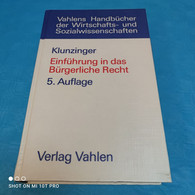 Dr. Eugen Klunzinger - Einführung In Das Bürgerliche Recht - Recht