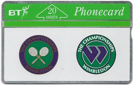 UK - BT - L&G - BTC-034 - Wimbledon Tennis 1991, 05.1991 - 125G - 20U, 25.000ex, Used - BT Emissions Commémoratives