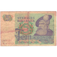 Billet, Suède, 5 Kronor, 1978, KM:51c, B - Suède