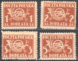 Poland 1945 - Postage Due - Mi.100-03 - MNH(**) - Postfrisch - Strafport