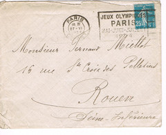 JEUX OLYMPIQUES 1924 -  MARQUE POSTALE - ESCRIME - TIR A LA CIBLE - JOUR DE COMPETITION - 27-06 - - Ete 1924: Paris