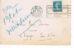 JEUX OLYMPIQUES 1924 -  MARQUE POSTALE - ESCRIME - TIR DE CHASSE - POLO - JOUR DE COMPETITION - 30-06 - - Sommer 1924: Paris