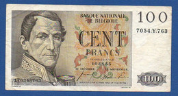 BELGIUM - P.129b - 100 Francs  10.08.1955 AVF, Serie 7054.Y.763 - RARE DATE - 100 Franchi