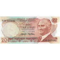 Billet, Turquie, 20 Lira, 1970, KM:187b, SPL - Turquie