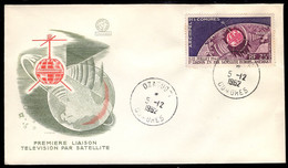 COMORO ISLANDS(1962) Telstar Satellite. Unaddressed FDC With Cachet. Scott No C7, Yvert No PA7. - Brieven En Documenten