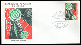 CONGO(1973) 5th International Telecommunication Day. Scott No C156. Yvert No PA158. - FDC