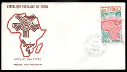 CONGO(1978) Pan-African Telecommunications Network. Unaddressed FDC With Cachet And Thematic Cancel. Scott C247 - FDC