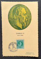 02 - 23 / Monaco - Carte De Charles III - 1949 - Journée Du Timbre - Cartas & Documentos