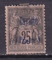 CAVALLE - 1 P. Sur 25 C. Noir Sur Rose Neuf - Unused Stamps