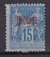 DEDEAGH - 15 C. Bleu Surcharge Carmin Oblitéré - Usati