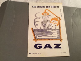 Buvard - GAZ - EAU CHAUDE Sur Mesure - Illustration KOUPER BEAU BUVARD " GAZ ",DE LEO KOUDER, EAU CHAUDE SUR MESURE, - Elektrizität & Gas