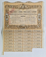 SPAIN-Sociedad De Los Ferrocarriles De Madrid A Caceres Y A Portugal -Obligación De 500 Pesetas Nº 034770-Mayo 1881 - Verkehr & Transport