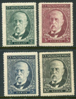 CZECHOSLOVAKIA 1930 Mazaryk 80th Birthday MNH / ** .  Michel 299-302 - Nuovi