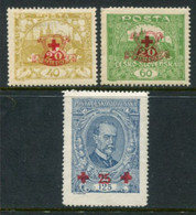 CZECHOSLOVAKIA 1920 Red Cross LHM / *.   Michel 196-98 - Neufs