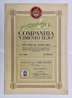 PORTUGAL-LISBOA-Companhia "Cimento Tejo" -Titulo De 1 Acção 140$00 - Nº 005083 - 11 De Dezembro De 1944 - Industrie