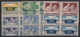 FRANCE - 1924-25 - N°Yv. 210 à 215 - Arts Décoratifs - Série Complète En Blocs De 4 - Neuf Luxe** / MNH / Postfrisch - Neufs