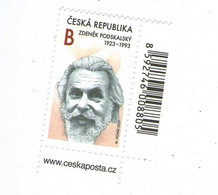 Year 2023 - Film And TV Producer Zdenek Podskalsky Bar Code In Edge, Www. Czech Post In Edge,  MNH - Unused Stamps