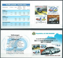 SAN MARINO - 2004 - L7 Autovetture Volkswagen - Nuovo - MNH - Al Facciale - Postzegelboekjes