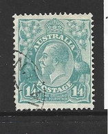 Australia 1926 - 1930 1/4 KGV Turquoise FU , Neat Corner Cancel - Oblitérés