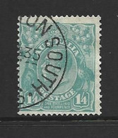 Australia 1931 - 1936 1/4 KGV Turquoise FU , Neat 1/2 Cds Cancel - Oblitérés