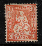 1543- SWITZERLAND - 1862/1864 - MH - SC#: 45- HELVETIA - Unused Stamps