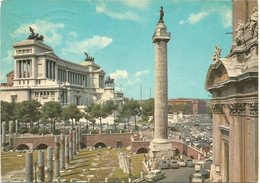 AC5610 Roma - Altare Della Patria - Monumento A Vittorio Emanuele II Colonna Traiana - Auto Cars Voitures / Viaggiata - Altare Della Patria