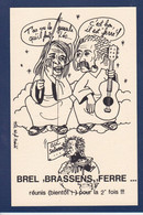 CPM Brassens Georges Chanteur Non Circulé Kris Adzel Haërdé Brel Ferré - Singers & Musicians