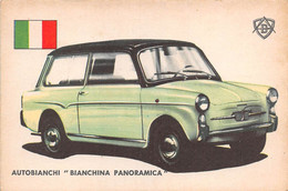 11917 "AUTOBIANCHI BIANCHINA PANORAMICA 8 - AUTO INTERNATIONAL PARADE - SIDAM TORINO - 1961" FIGURINA CARTONATA ORIG. - Auto & Verkehr