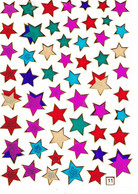 Sterne Stern Bunt Aufkleber Metallic Look / Star Colorful Sticker 13x10 Cm ST415 - Scrapbooking