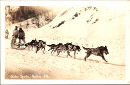 Canada Quebec Winter Sports Dog Sled Racing 1944 Real Photo - Québec - La Cité