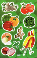 Gemüse Paprika Chilli Aufkleber / Vegetable Salat Bellpepper Sticker A4 1 Bogen 27 X 18 Cm ST186 - Scrapbooking