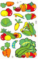 Gemüse Kartoffel Sellerie Aufkleber / Vegetable Carrot Corn Sticker A4 1 Bogen 27 X 18 Cm ST502 - Scrapbooking