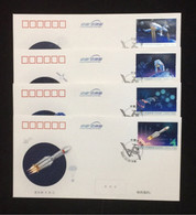 China FDC/2022-27 China Space Station "Tiangong" 4v MNH - 2020-…