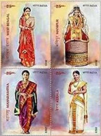 India 2023 BRIDAL COSTUMES OF INDIA 4v SET MNH As Per Scan - Other & Unclassified