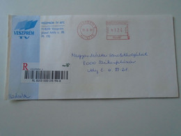 AD00012.137   Hungary Registered  Cover  -EMA Red Meter Freistempel-  2001 - Veszprém TV Kft - Machine Labels [ATM]