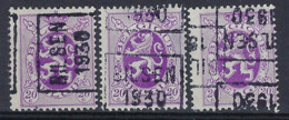 Zegel Nr. 281 Voorafgestempeld Nr. 5870 A + C + D BILSEN 1930 ; Staat Zie Scan ! - Rollo De Sellos 1930-..