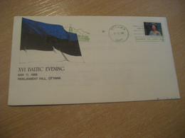 OTTAWA 1988 Baltic Evening Latvia Lithuania Cancel Cover CANADA Estonia Estonie Estland - Covers & Documents