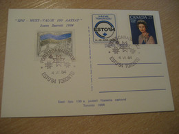 TORONTO 1984 Esto'84 Cancel Card + Otepaa Toronto 2 Poster Stamp Vignette CANADA Estonia Estonie Estland - Lettres & Documents