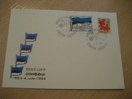 TORONTO 1984 Esto'84 Cancel Flag Cover + Otepaa Poster Stamp Vignette CANADA Estonia Estonie Estland - Storia Postale