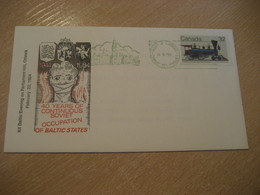 OTTAWA 1984 Baltic Evening Cancel 40 Years Soviet Occupation Cover CANADA Estonia Estonie Estland - Covers & Documents